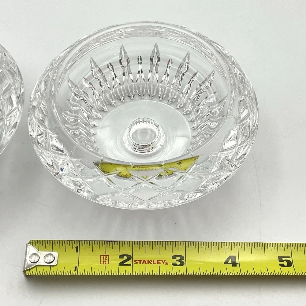Vintage 1984 Princess House Highlights Lead Crystal‎ Candle Holders Set Of 2 Box